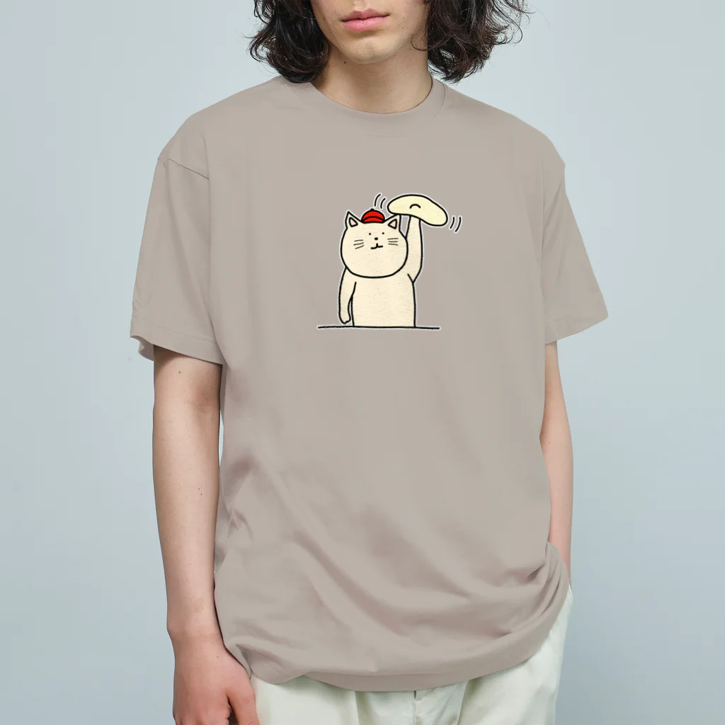 ＋Whimsyのピザ屋さんねこ オーガニックコットンTシャツ