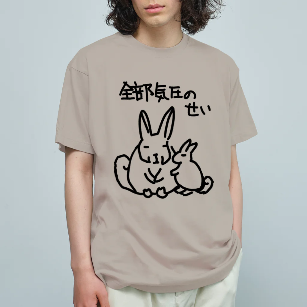 ミナミコアリクイ【のの】の全部気圧のせい【ヤマビスカッチャ】 オーガニックコットンTシャツ