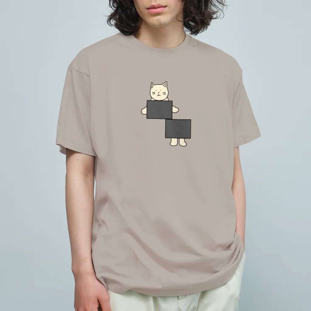 ＋Whimsyのイリュージョンねこ オーガニックコットンTシャツ