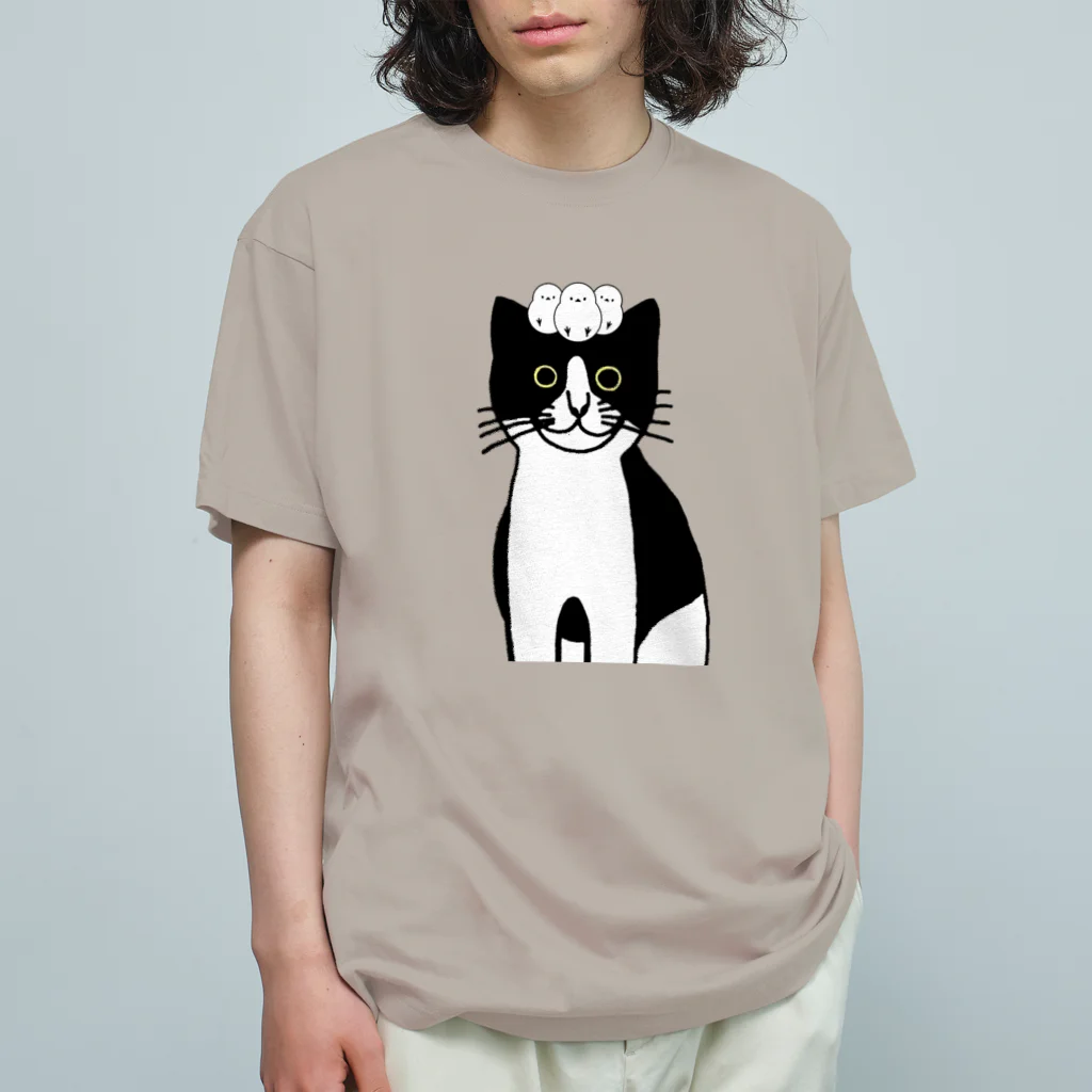 aiueoneko358のハチワレちゃんとシマエナガ Organic Cotton T-Shirt