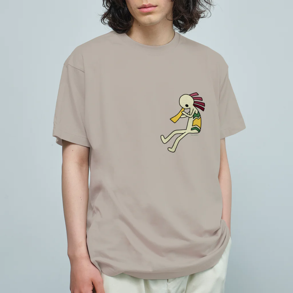 みみはんこ/消しゴムはんこのKokopelli オーガニックコットンTシャツ