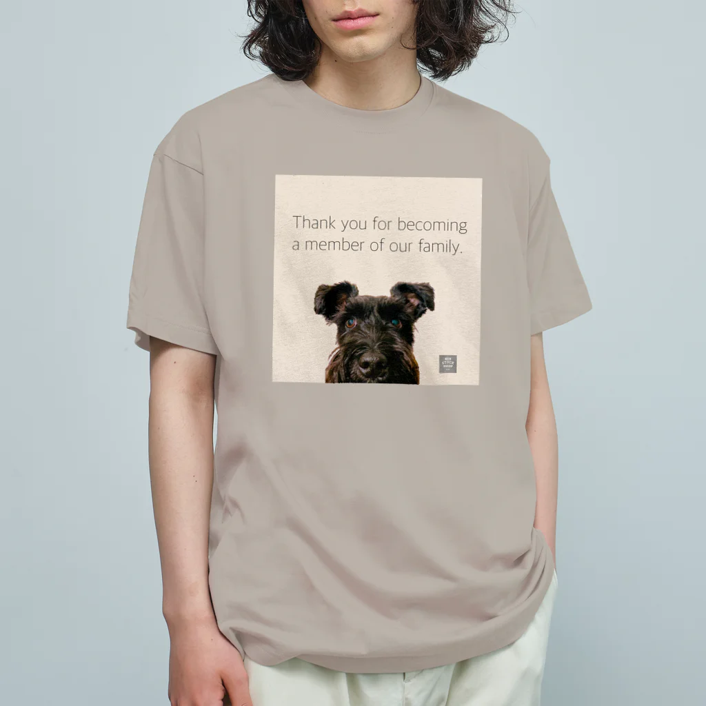 KURO のドアップKURO シュナウザー 黒シュナ 黒い犬 Organic Cotton T-Shirt