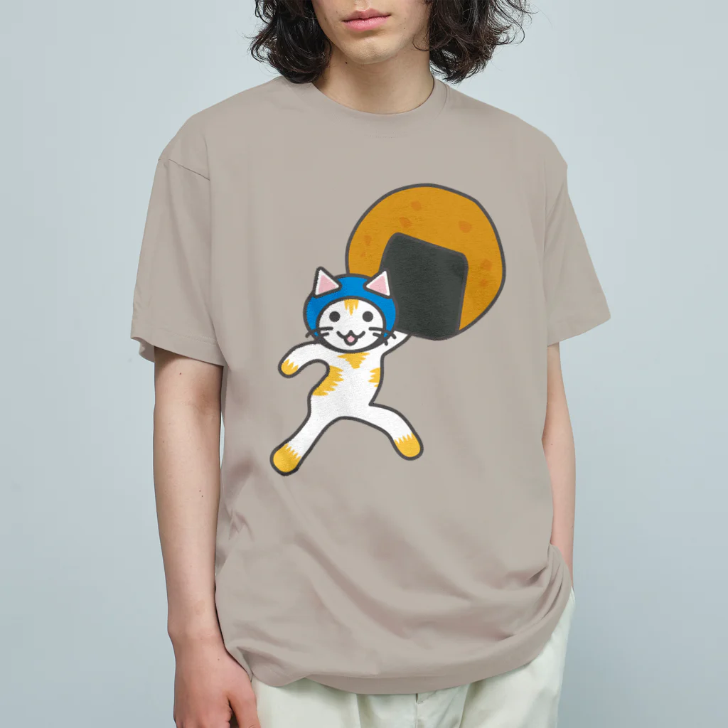 ヨープキャンが気になったのせんべいねこ オーガニックコットンTシャツ