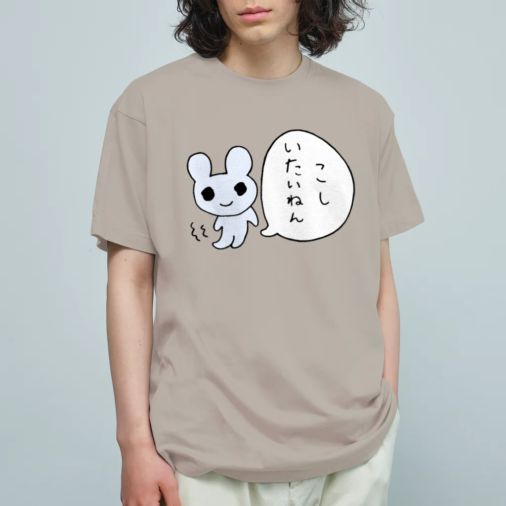 ねずみさんのブティックのこしいたいねん オーガニックコットンTシャツ