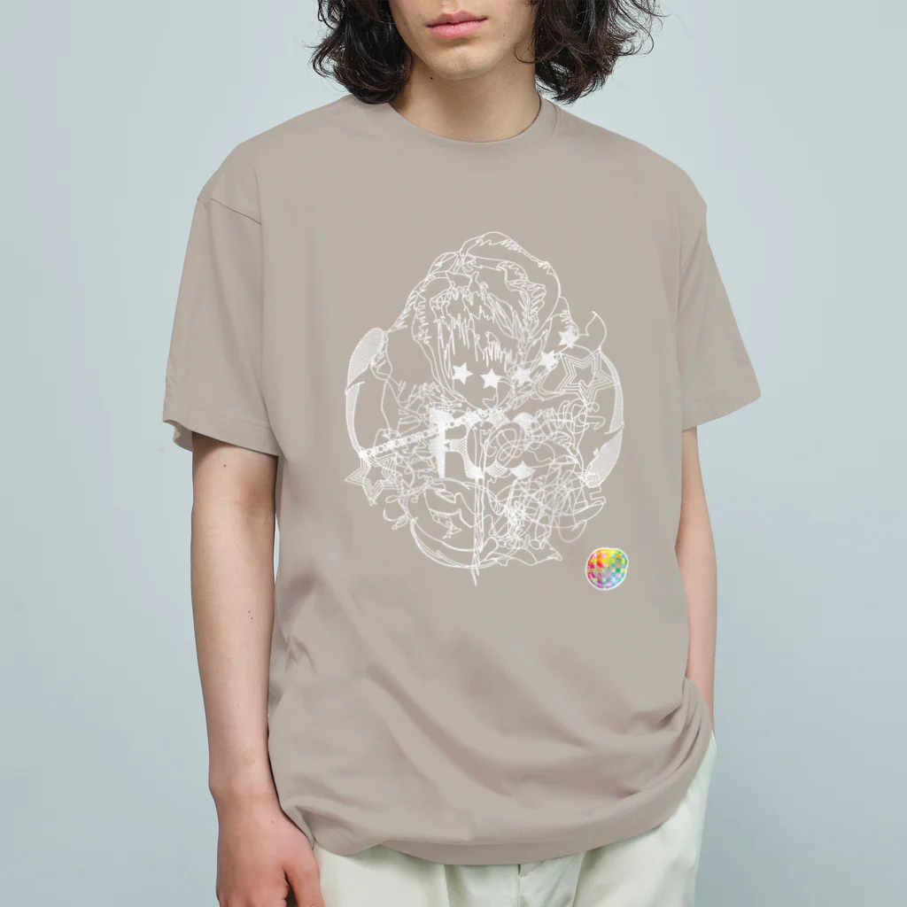 ルームシーワークスの人のザ・ソール カラー(Color) モノクロタイプ Outline theSOLE Color オーガニックコットンTシャツ