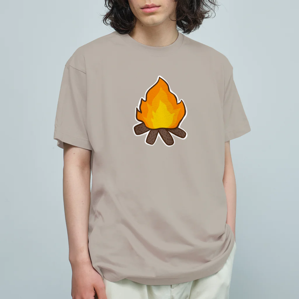  Millefy's shopのかわいいね、焚き火 オーガニックコットンTシャツ