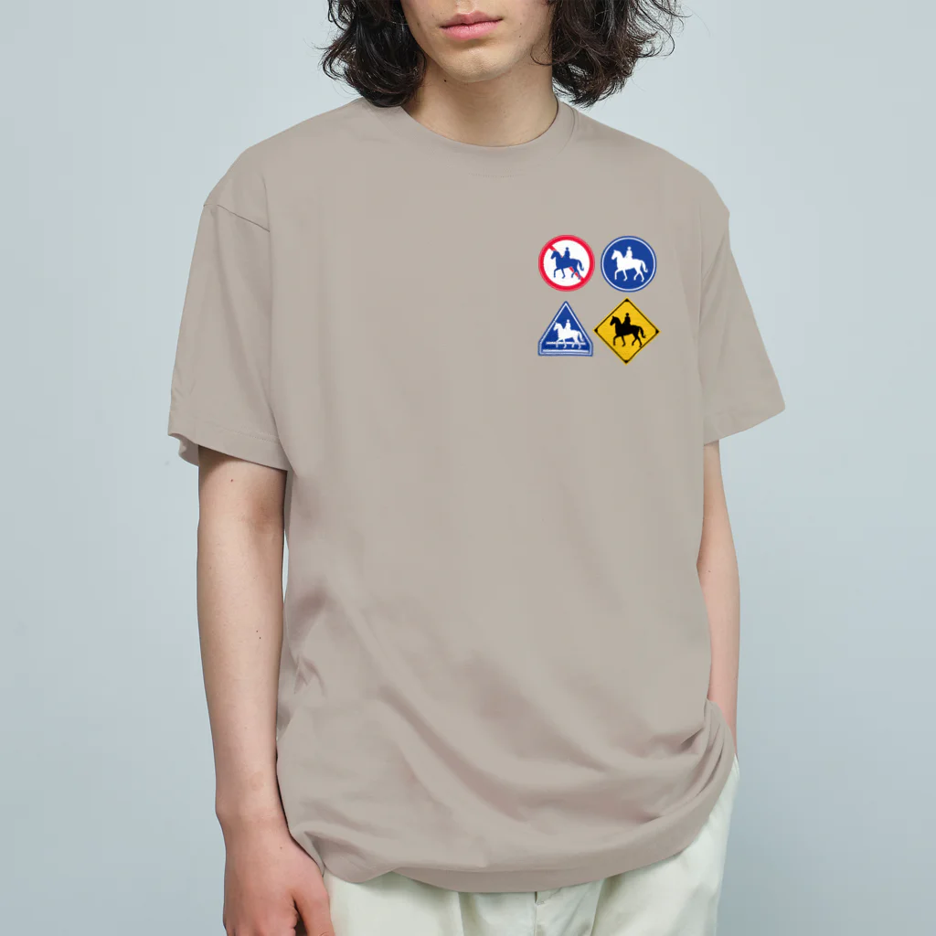 モノツクルヒト　Fuku～ふく～の馬標識 オーガニックコットンTシャツ