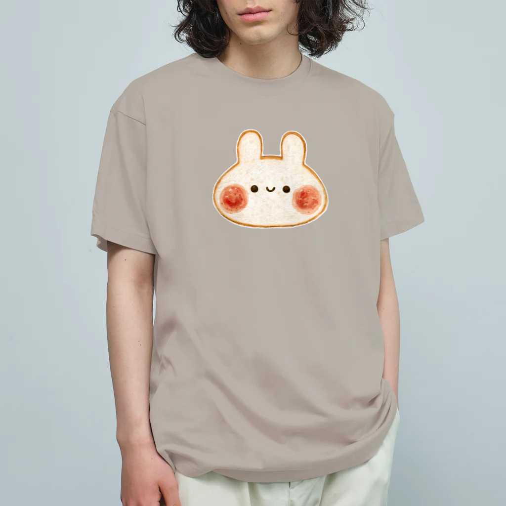 ＊momochy shop＊の食パンうさぎ オーガニックコットンTシャツ