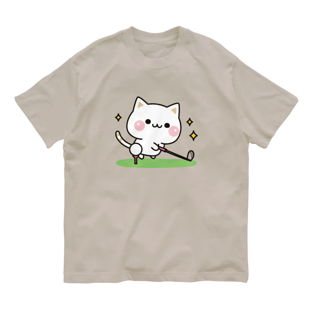 DECORの気づかいのできるネコ　ゴルフver. オーガニックコットンTシャツ