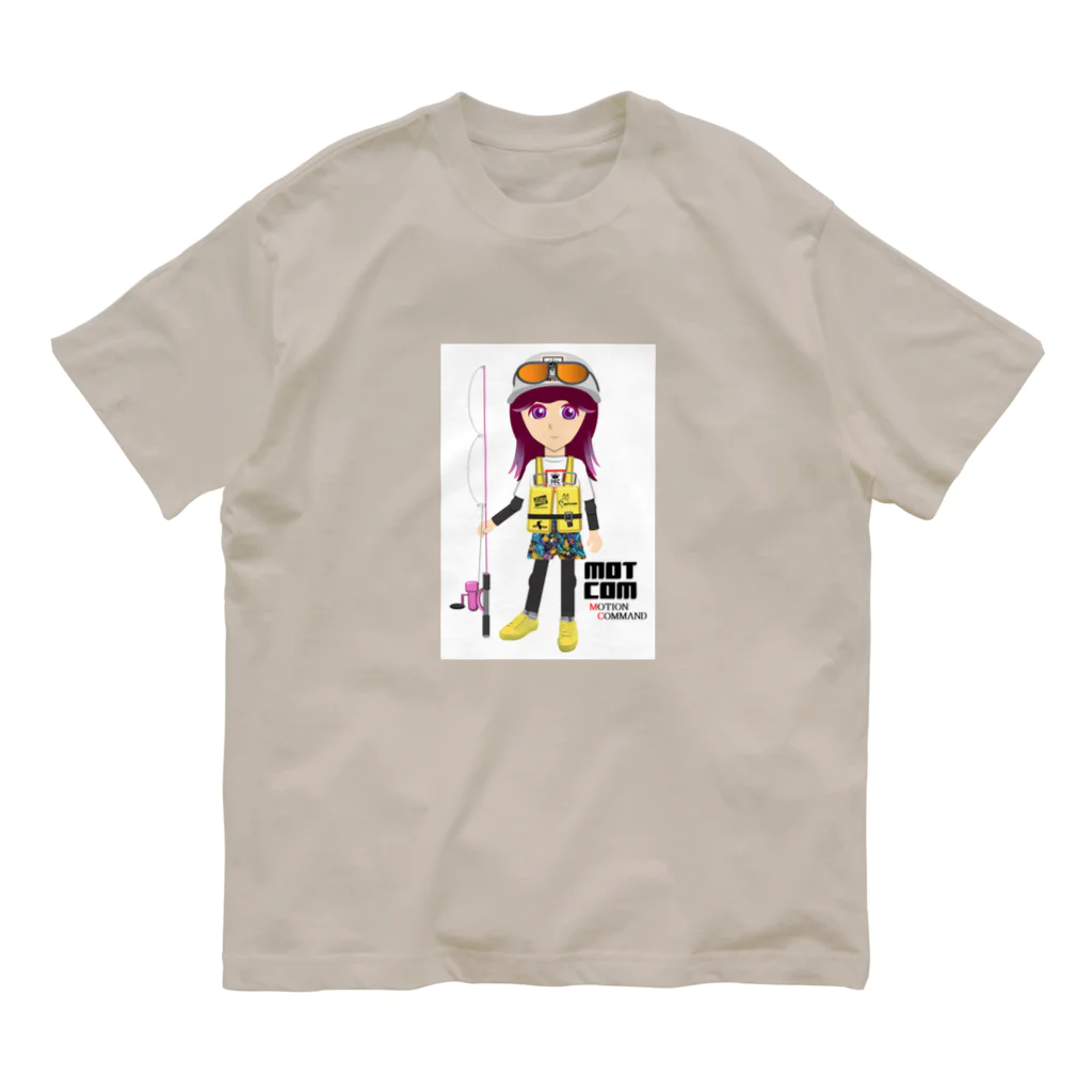 MOTCOM Winkel+の釣りガール　Fishinggirls オーガニックコットンTシャツ