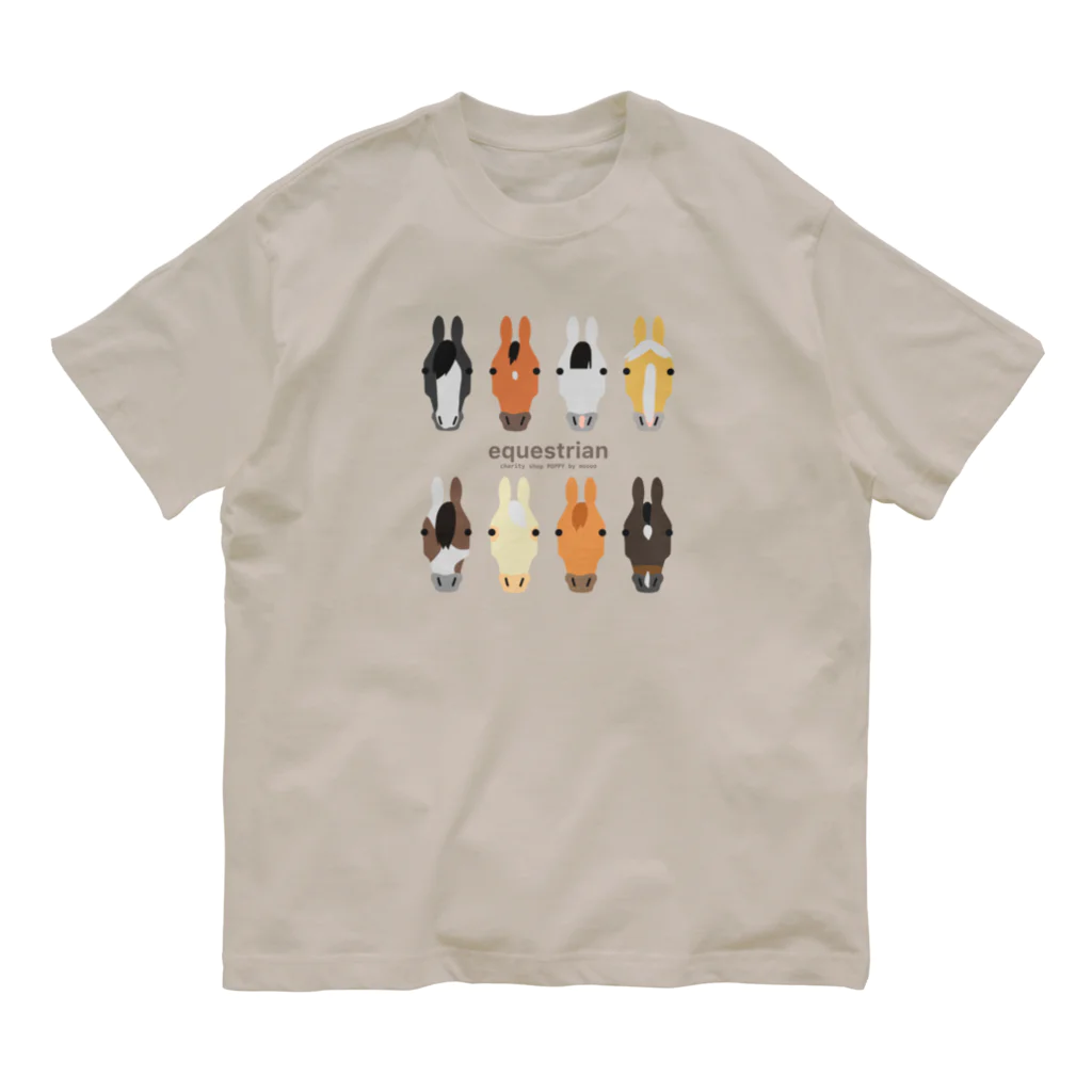 POPPY＿moooo  チャリティーショップのequestrian オーガニックコットンTシャツ