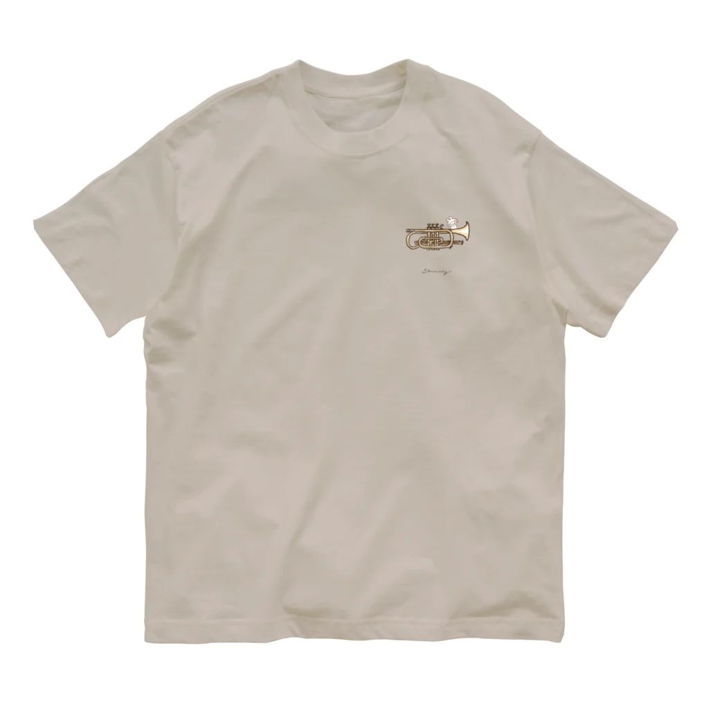 ＊momochy shop＊のコルネットとうさぎ (ワンポイント) Organic Cotton T-Shirt