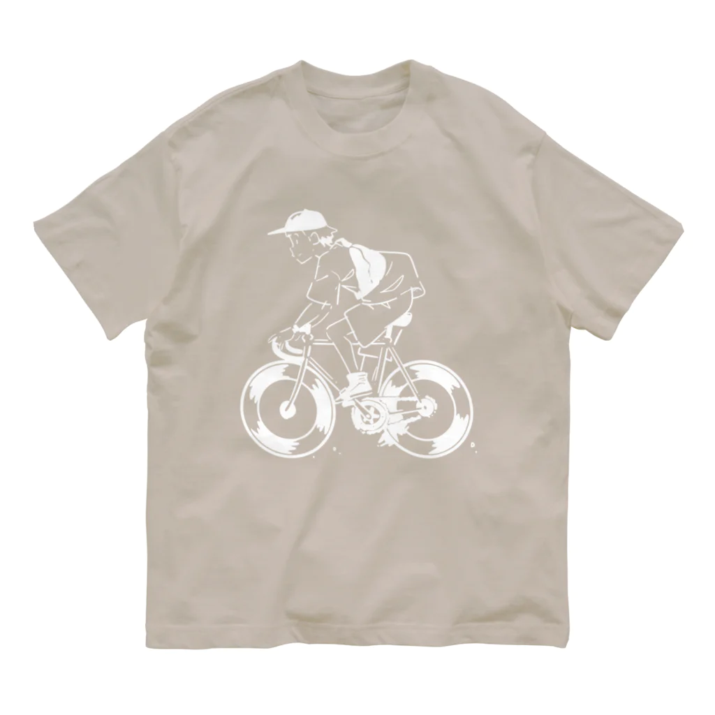 山形屋米店のピストバイクでポタリング Organic Cotton T-Shirt