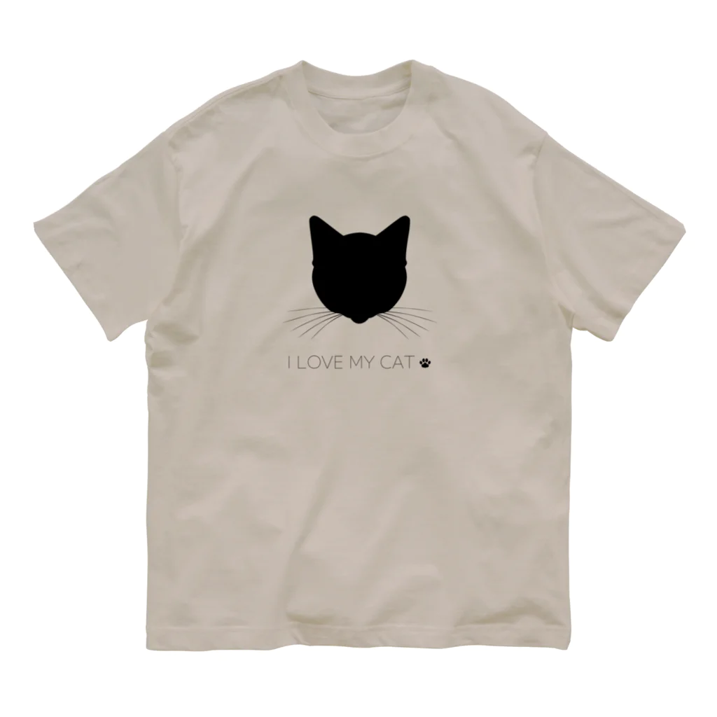 Baby Tigerのねこラブ・シルエット Organic Cotton T-Shirt