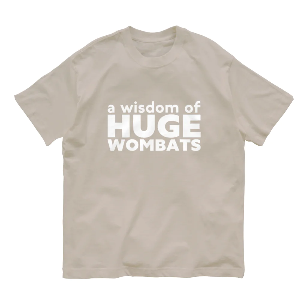 SDOのa wisdom of HUGE WOMBATS/WH オーガニックコットンTシャツ