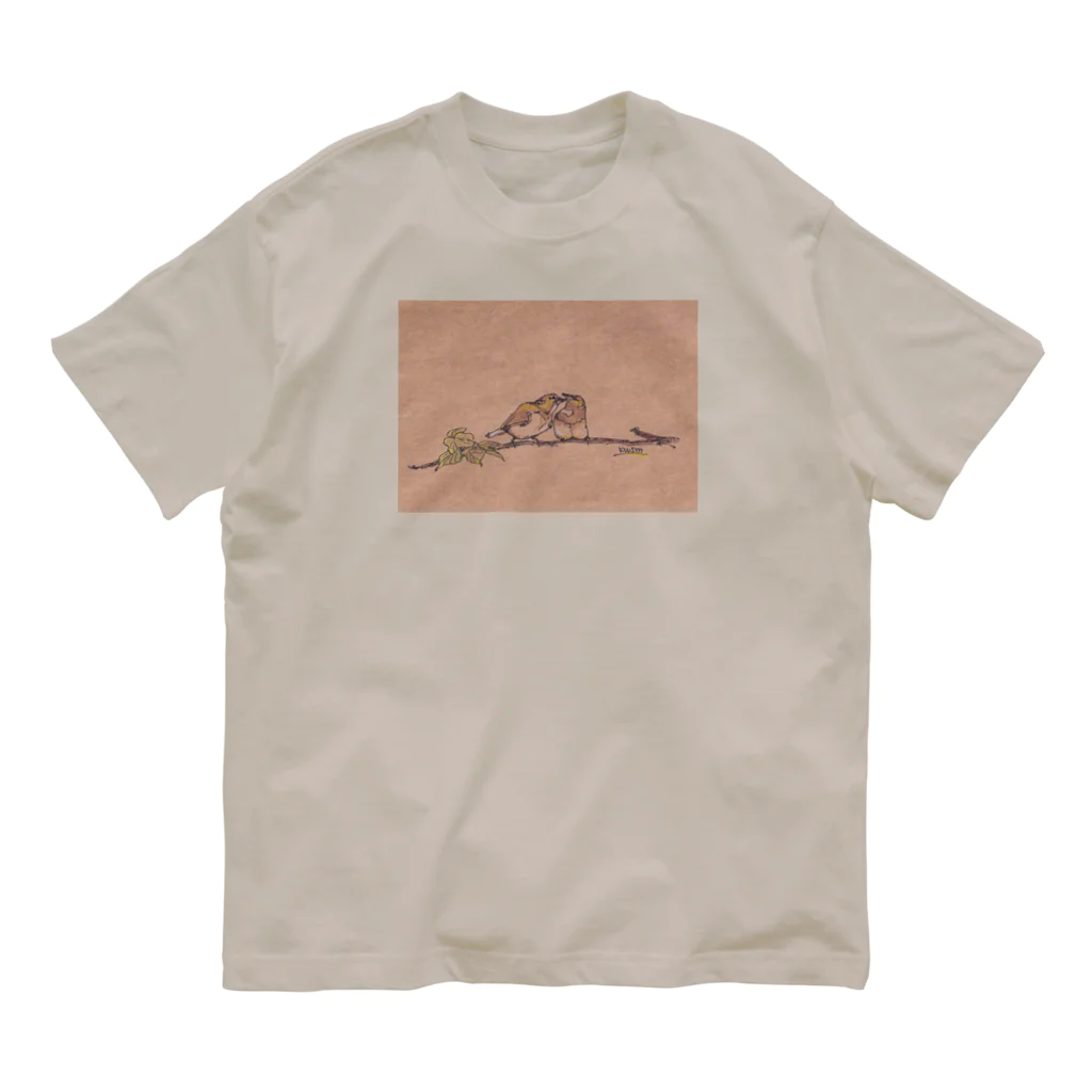 Torinomaのにわのジュウシマツ オーガニックコットンTシャツ