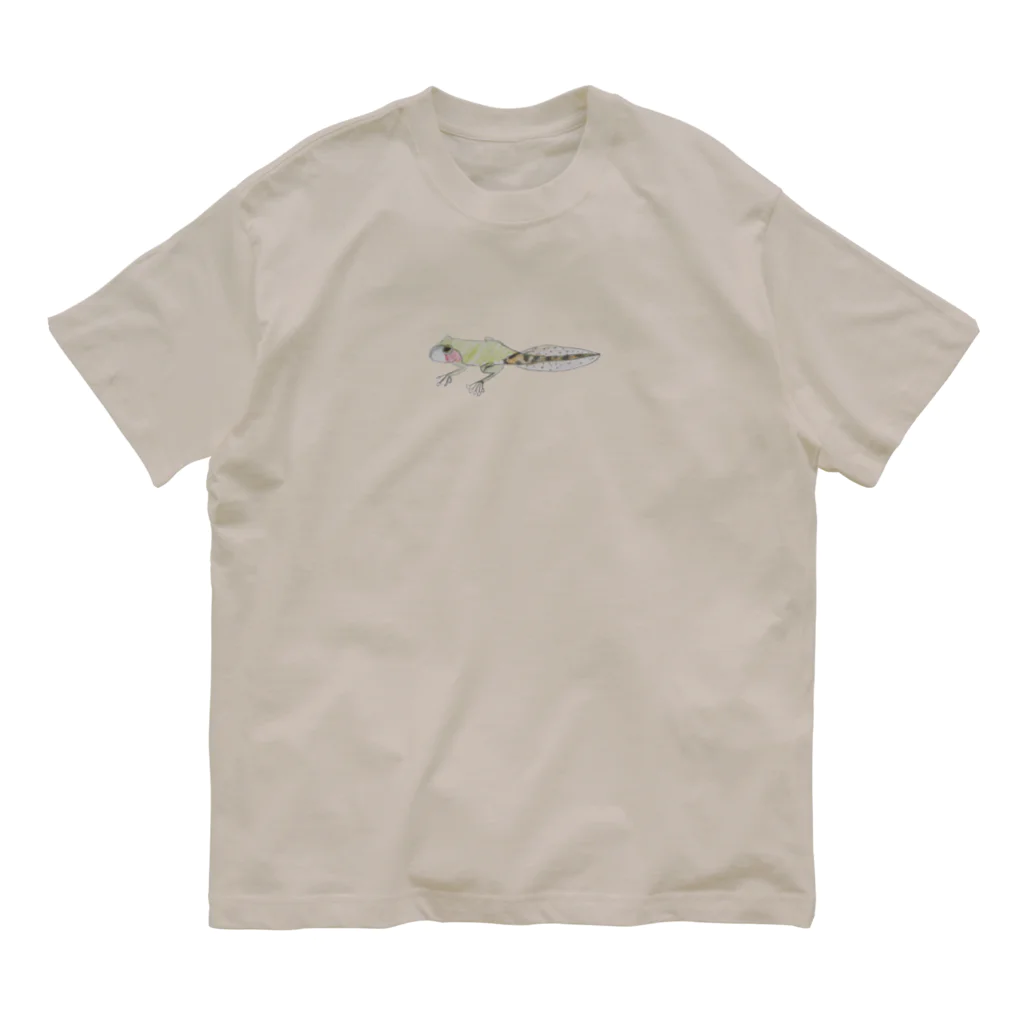 AAOOのカエルジャクシ オーガニックコットンTシャツ