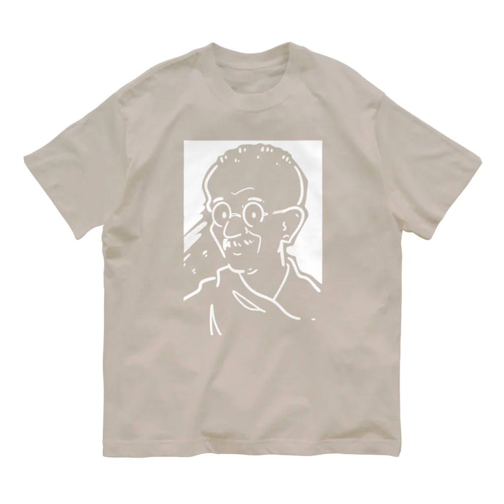 山形屋米店のマハトマ・ガンディー(Mahatma Gandhi) オーガニックコットンTシャツ