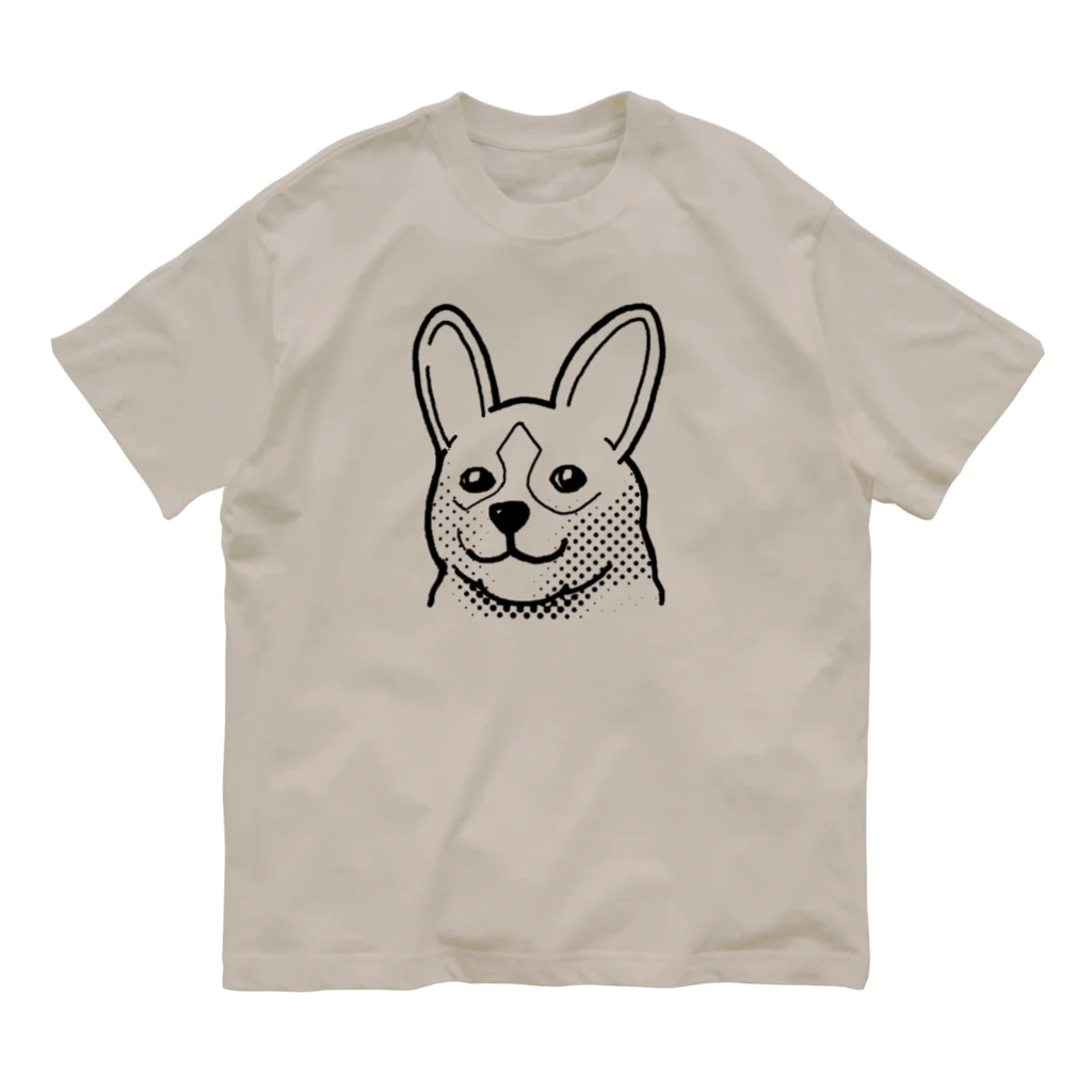 週刊少年ライジングサンズのコーギー 黒 Organic Cotton T-Shirt