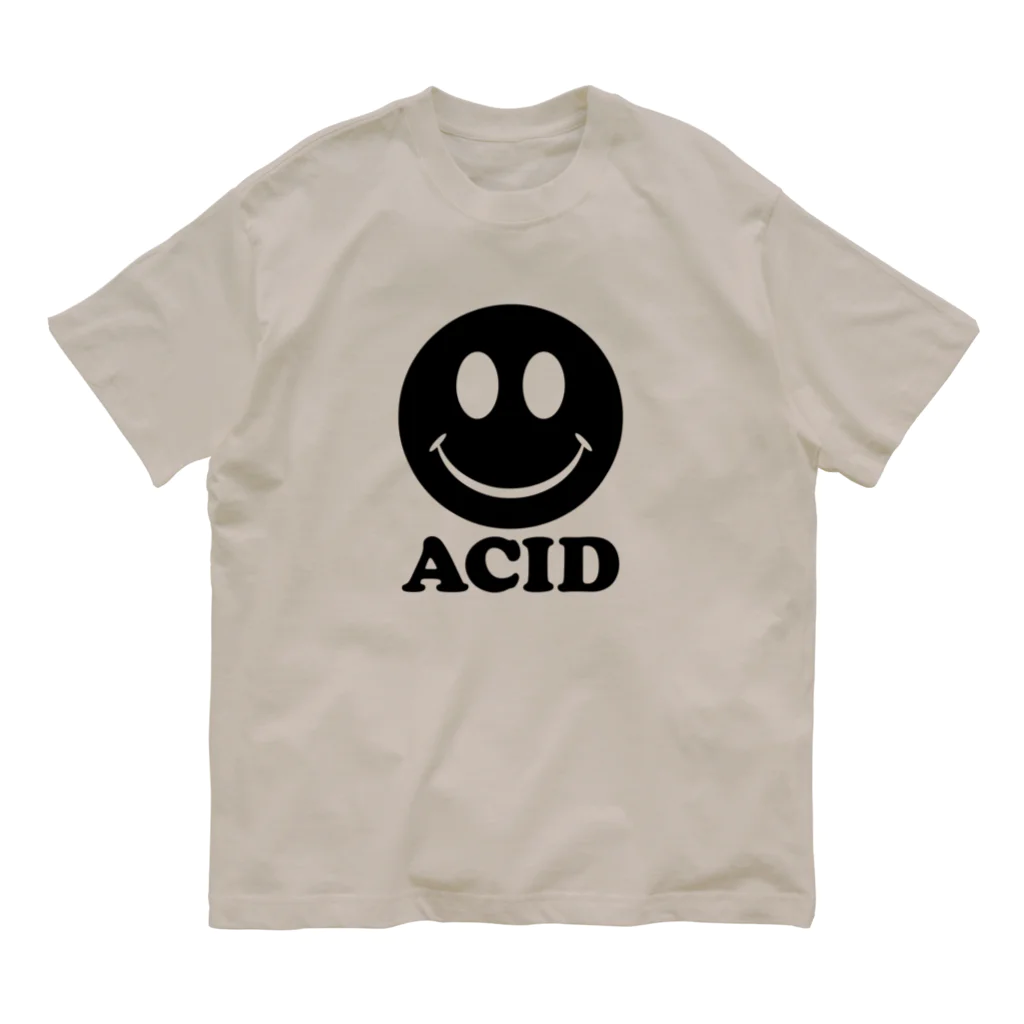 レジスト・ウェイブスのACID SMILE オーガニックコットンTシャツ