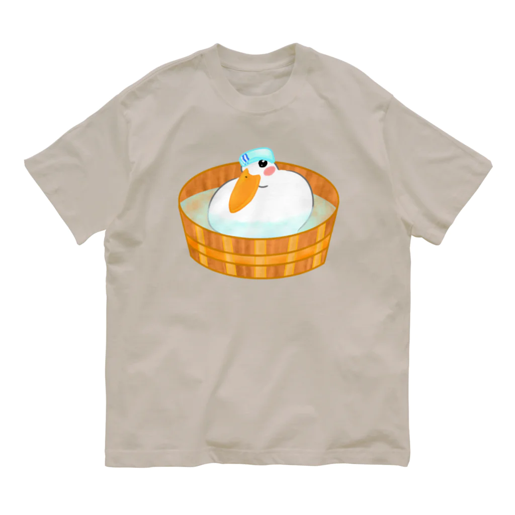 Lily bird（リリーバード）の水浴びコールダックさん オーガニックコットンTシャツ