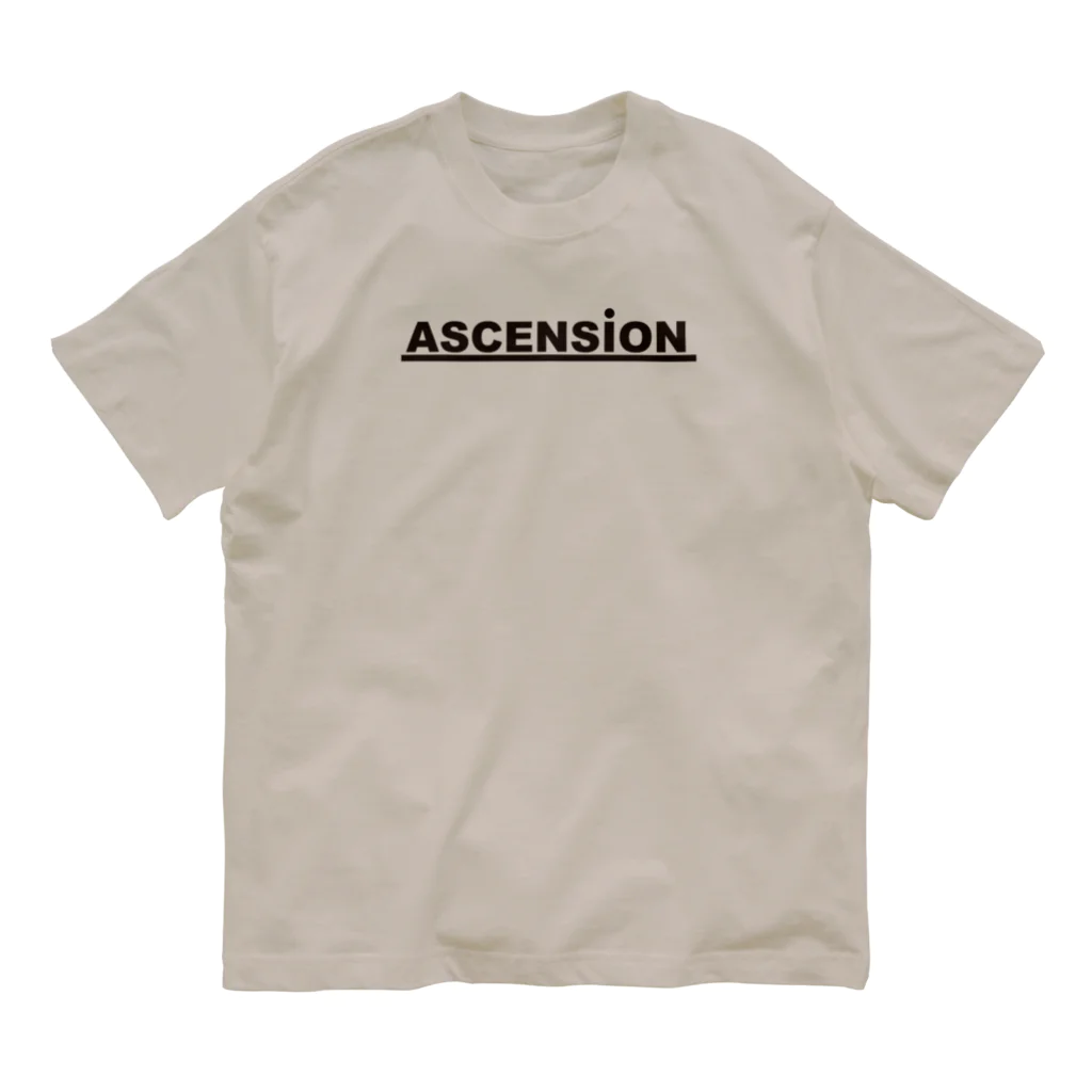 TシャツジャパンSUZURI店🇯🇵のアセンション（ASCENSION）黒文字 オーガニックコットンTシャツ