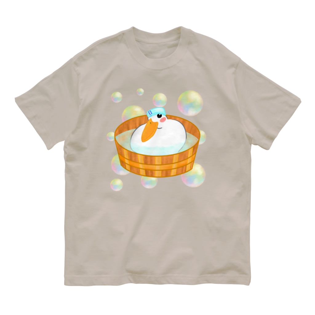 Lily bird（リリーバード）のほわほわ水浴びコールダック♪ Organic Cotton T-Shirt