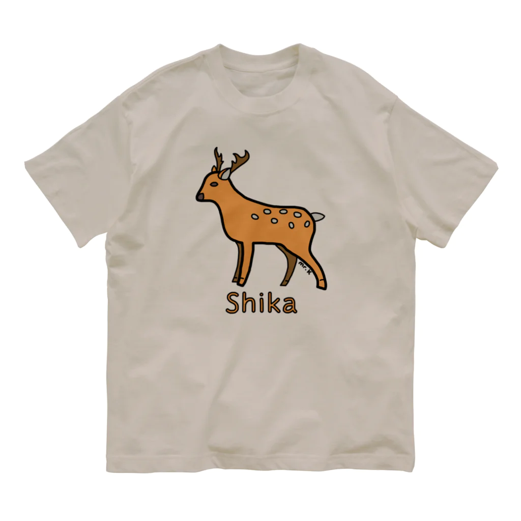 MrKShirtsのShika (シカ) 色デザイン オーガニックコットンTシャツ