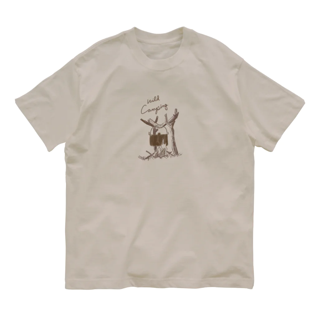 kiki25のWild camping  オーガニックコットンTシャツ