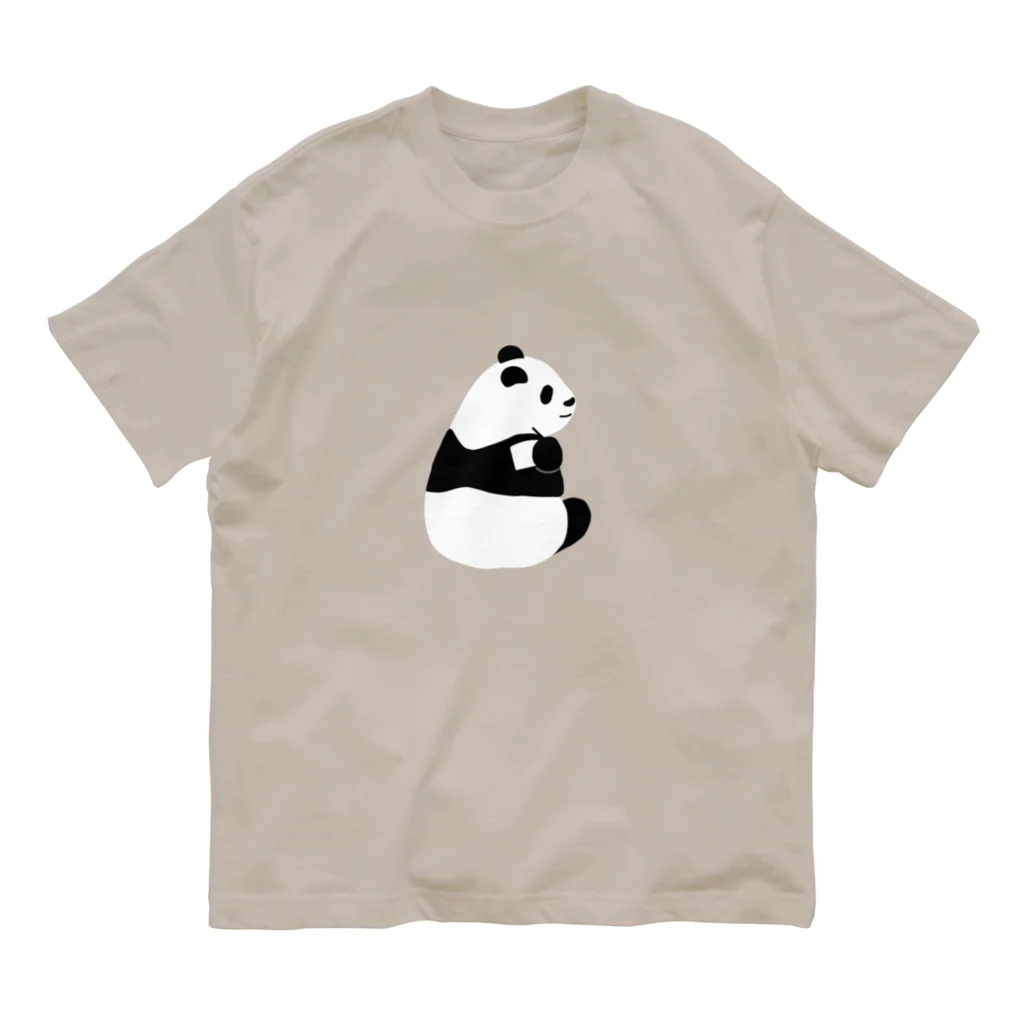 パンダむんの湿布貼る Organic Cotton T-Shirt