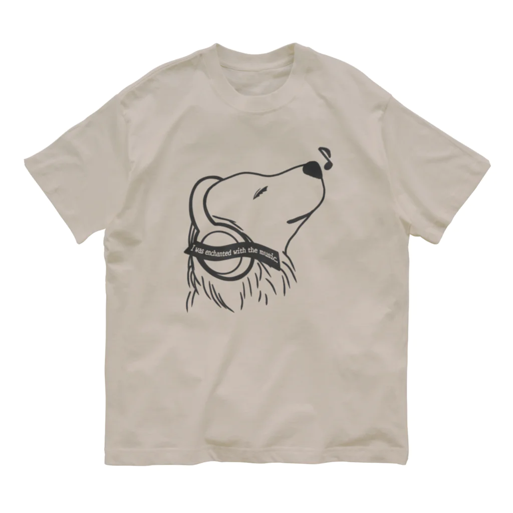 ぺんぎん24の音楽にうっとりゴールデン2(ダークグレー) Organic Cotton T-Shirt