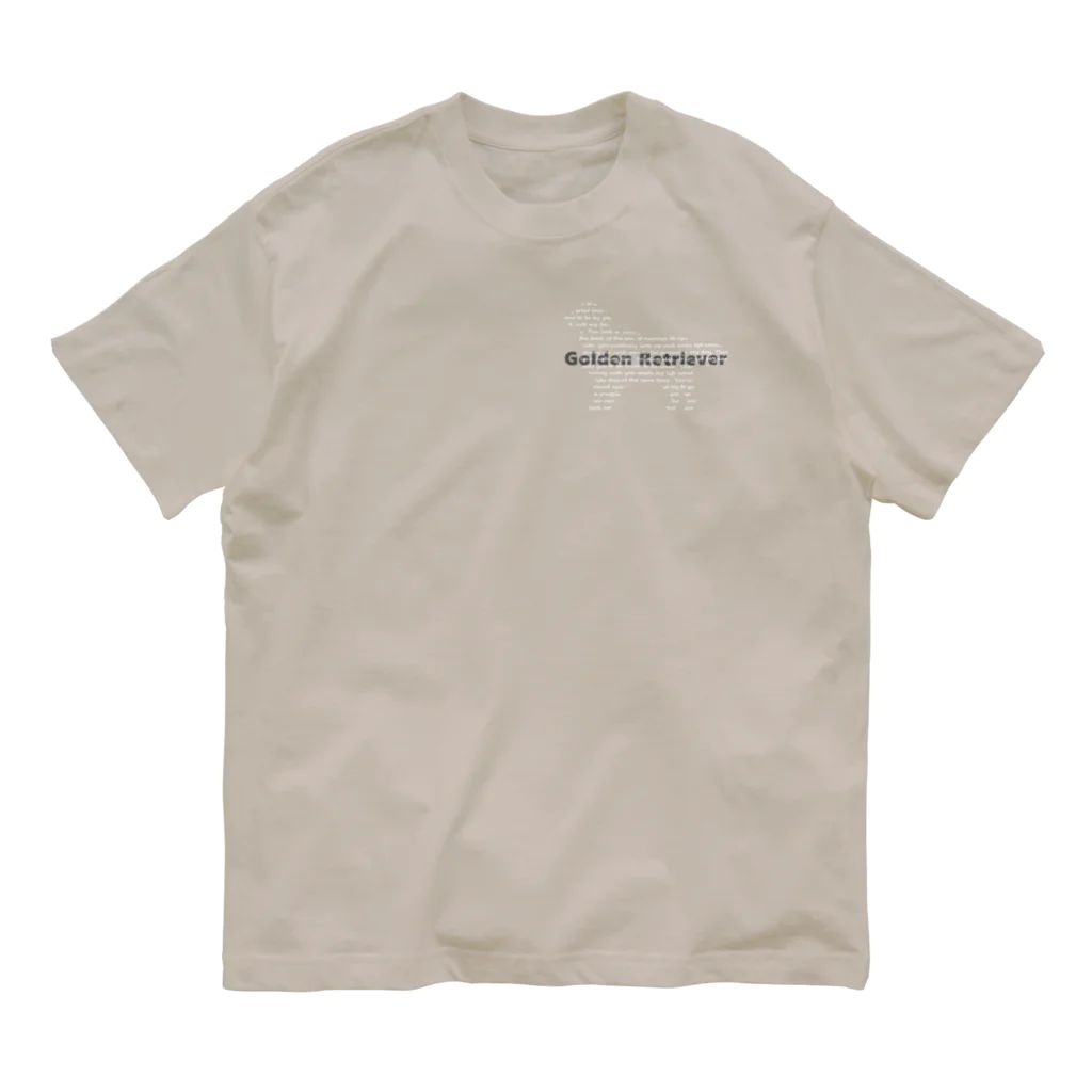 AtelierBoopのラブレター　ゴールデンレトリバーW Organic Cotton T-Shirt