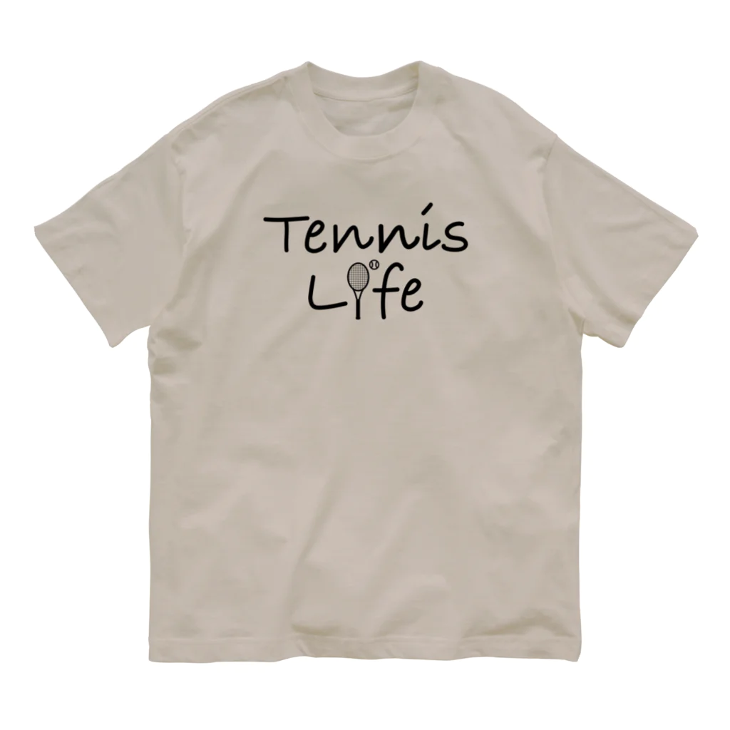 sports_tower スポーツタワーのテニス・TENNIS・ライフ・筆記文字・アイテム・デザイン・ラケット・ガット・イラスト・スポーツ・Tシャツ・サーブ・男子・女子・かっこいい・かわいい・選手・画像・ボール・王子・応援 Organic Cotton T-Shirt