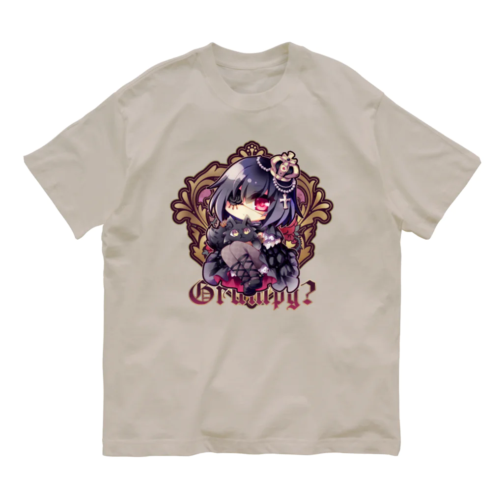 月蝕ざっか店＠SUZURIの不機嫌と王冠とお猫さま - Ctype Organic Cotton T-Shirt