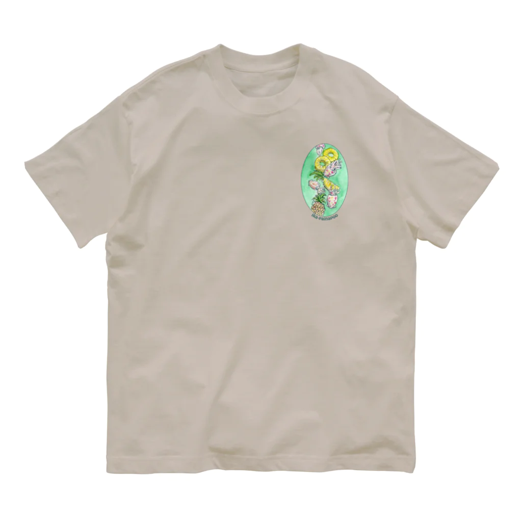 MoChi_Megのイカパイナポー=Ika&Pineapple オーガニックコットンTシャツ