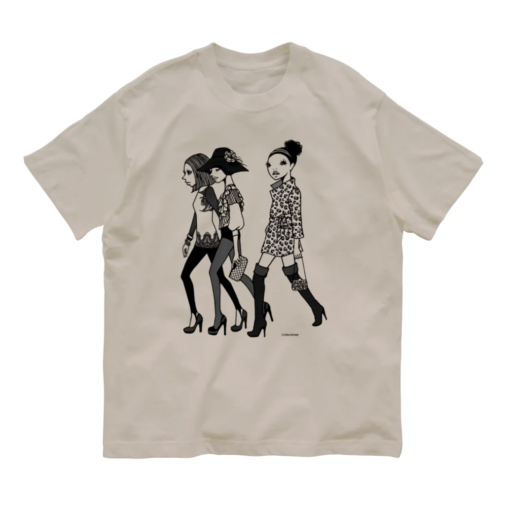 イラストレーターこたけゆか 公式オリジナルグッズのHEY LADIES!  Organic Cotton T-Shirt