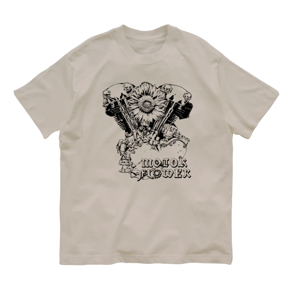 田島昭宇 official suzuri storeのMOTOR FLOWER オーガニックコットンTシャツ