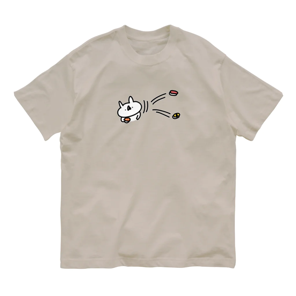 うさぎ帝国SUZURIショップのおすし投げ Organic Cotton T-Shirt