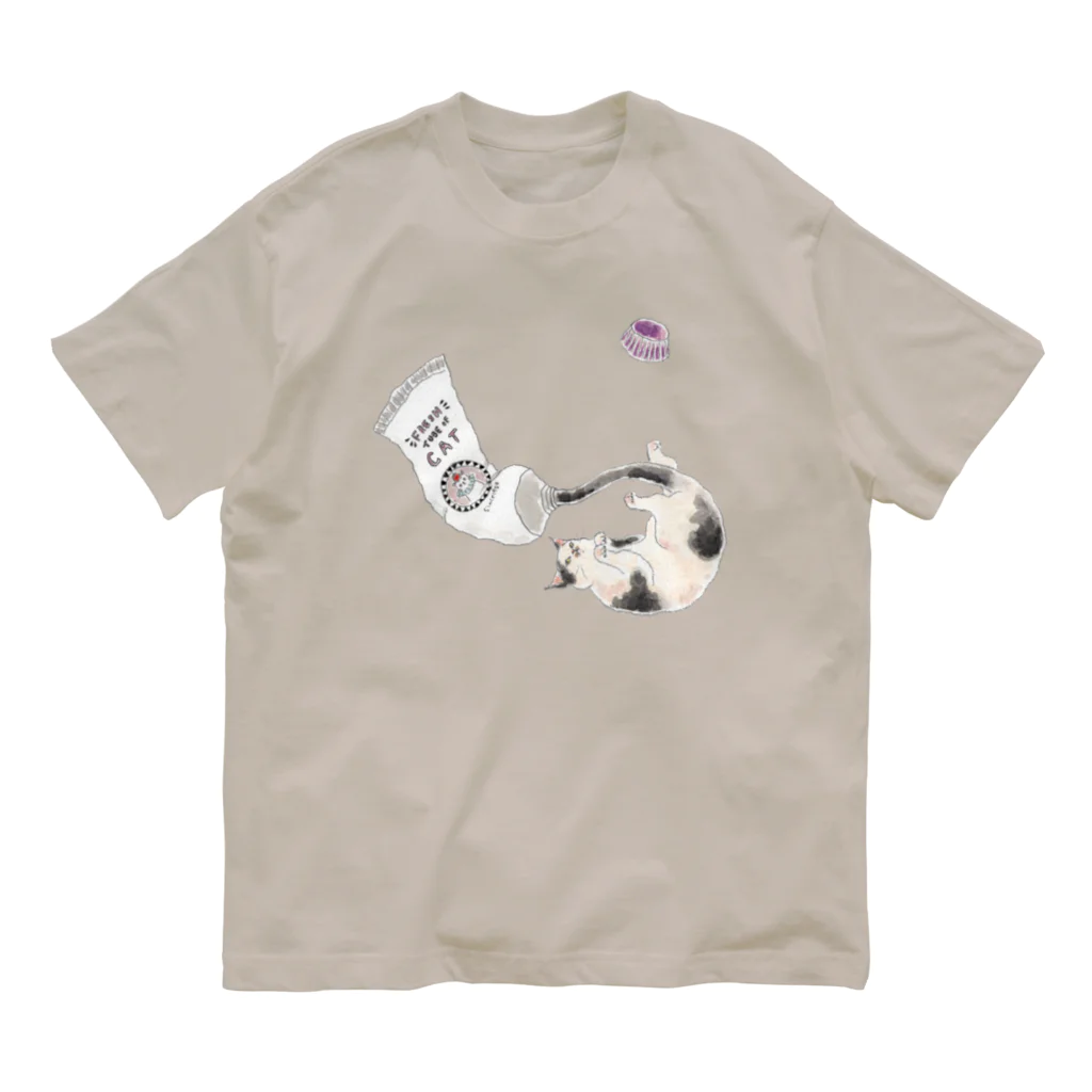 トコロコムギのにょろにょろ猫チューブ Organic Cotton T-Shirt