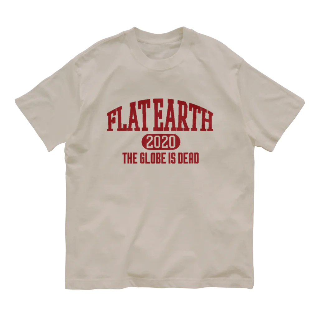 Mappila SHOPのカレッジ風［ネバダカラー］　フラットアース　FLATEARTH Organic Cotton T-Shirt