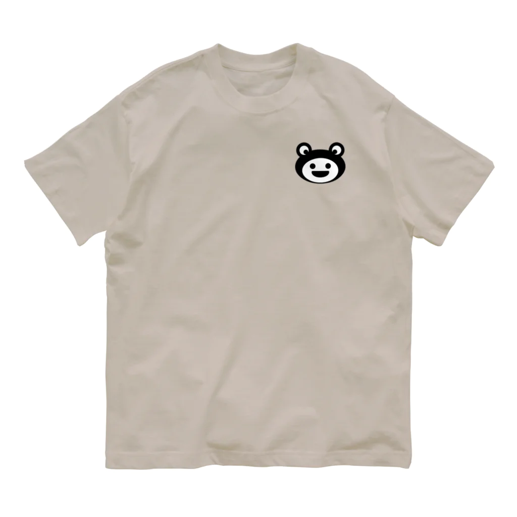 ヨープキャンが気になったのケロっ子 ヘッド ブラック ポイント Organic Cotton T-Shirt