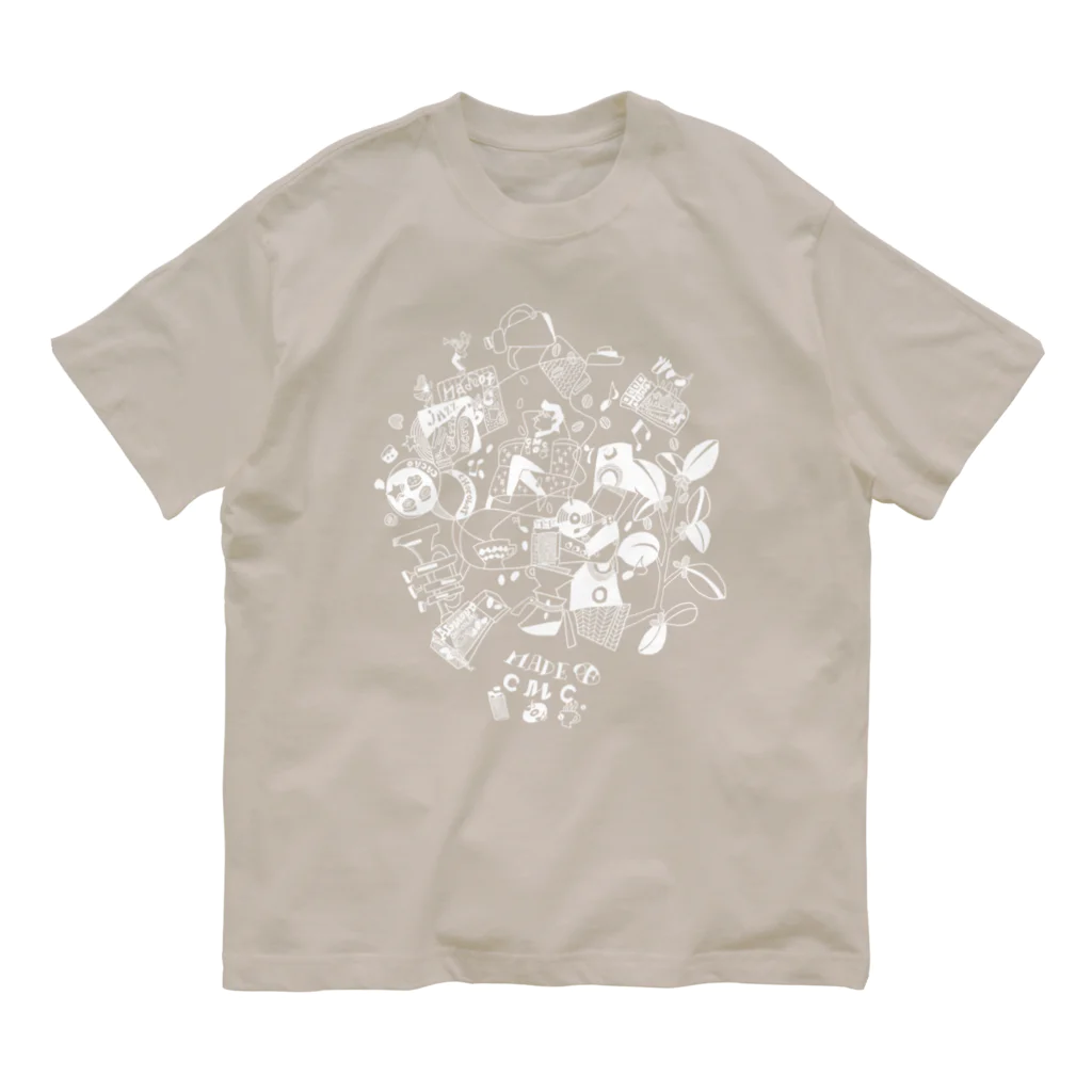 hilo tomula トムラ ヒロのMade Of CMC White オーガニックコットンTシャツ