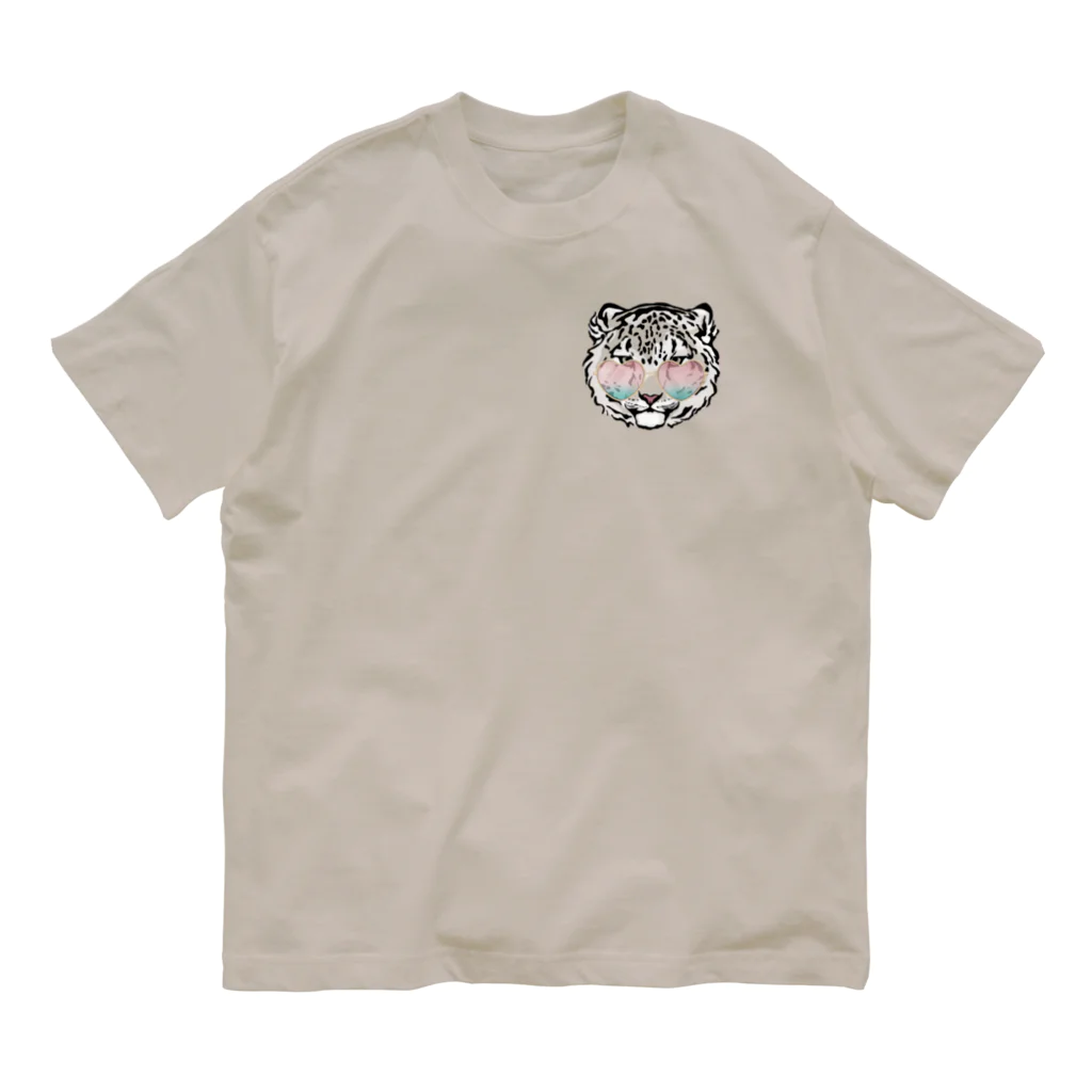 LaminaのSnow Leopard オーガニックコットンTシャツ