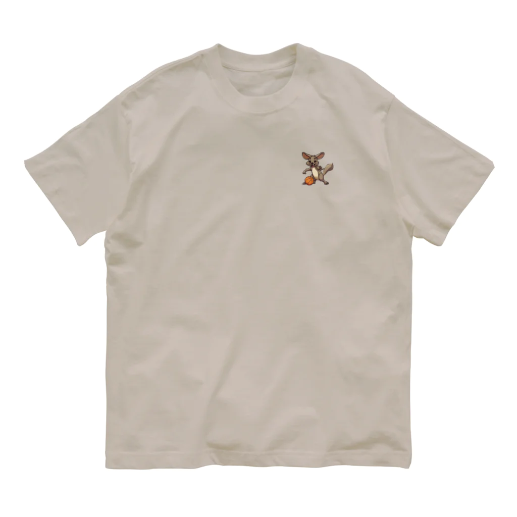 バスケ×動物グッズショップBBのプロバスケットワラビーのビビ君 Organic Cotton T-Shirt