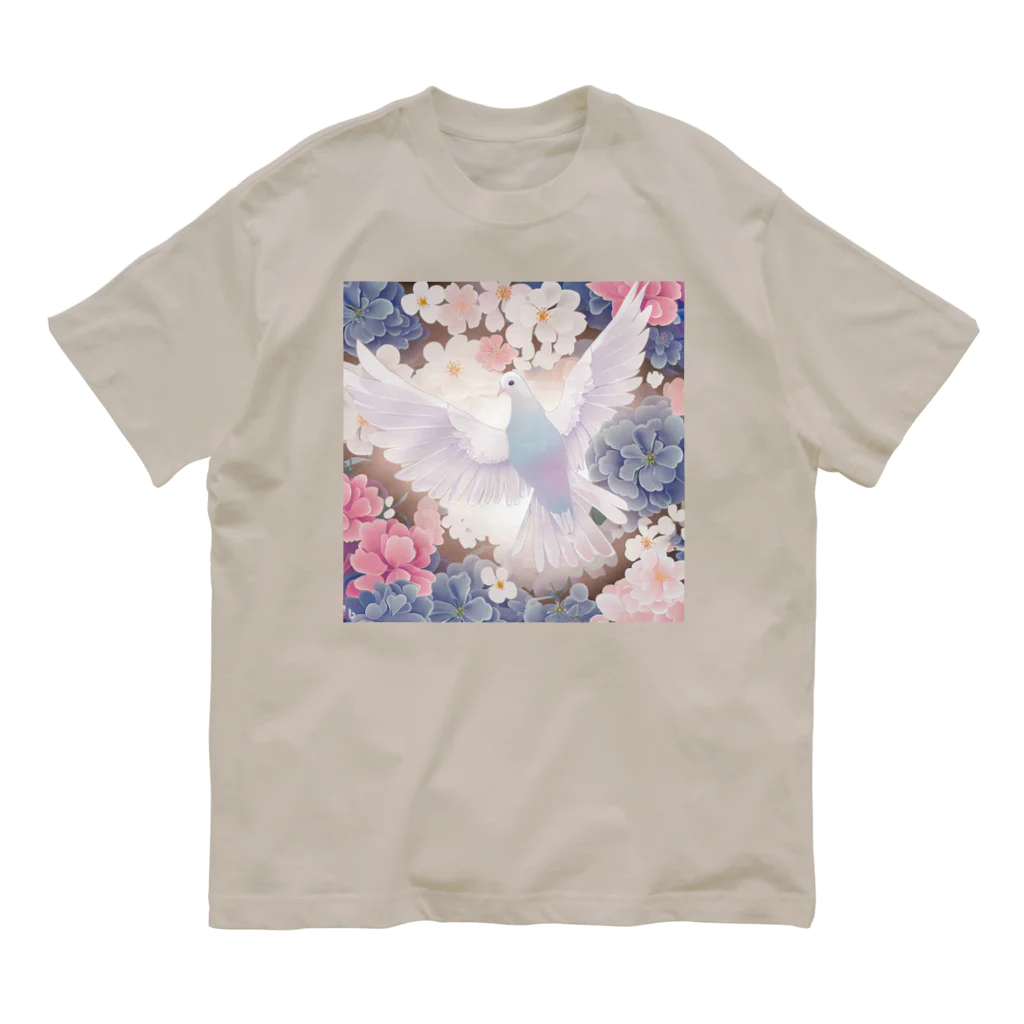 こりすまるの夢幻　鳩　善と美 Organic Cotton T-Shirt