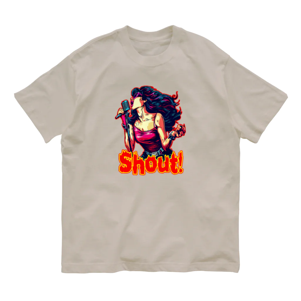 islandmoon13のSHOUT!　【ROCK歌手】シャウト！ オーガニックコットンTシャツ