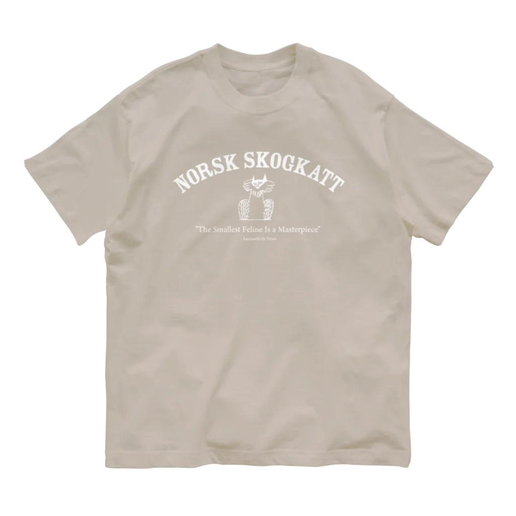 design yanagiの長毛ネコ Organic Cotton T-Shirt