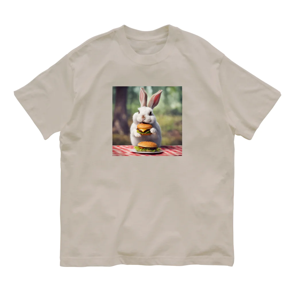 BURGER_USAGIのバーガーUSAGI オーガニックコットンTシャツ