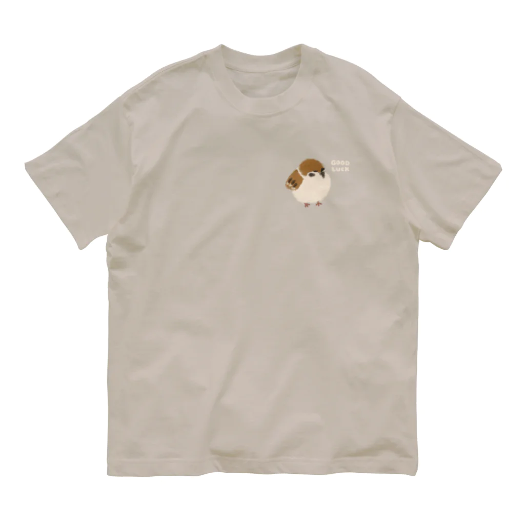 kiki25のふくら雀 オーガニックコットンTシャツ