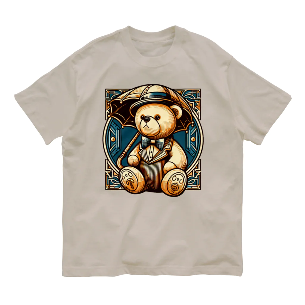 Kuma-Chanのアートなくまちゃん オーガニックコットンTシャツ